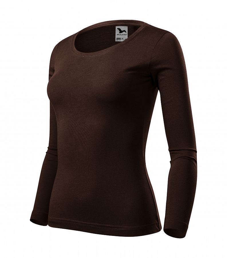 Dámské tričko FIT-T LS 169 kávová